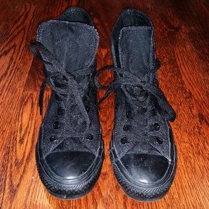 Black on Black Hightop Converse